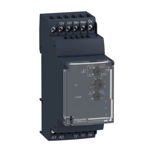 Schneider RM35LV14MW Zelio Control folyadékszint-figyelő relé, diszkrét érzékelőhöz, 2CO, 5A, 24…240VAC/DC