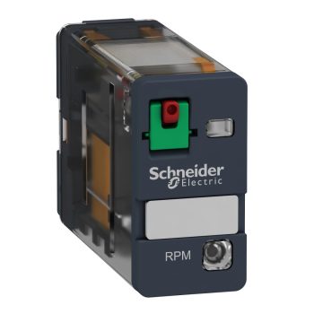   Schneider RPM12B7 Zelio RPM teljesítményrelé, 1CO, 15A, 24VAC, tesztgomb, LED