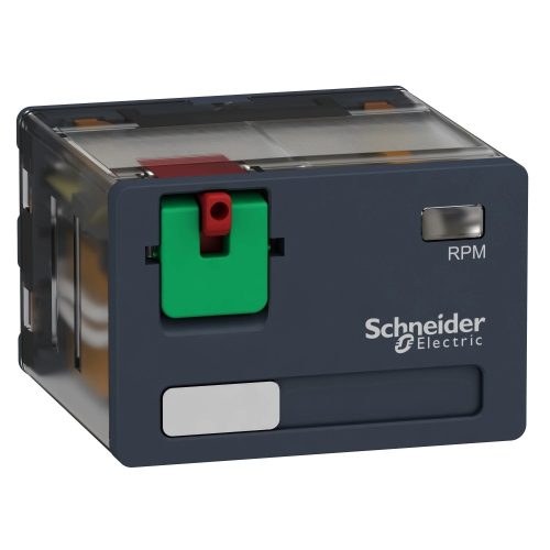 Schneider RPM41B7 Zelio RPM teljesítményrelé, 4CO, 15A, 24VAC, tesztgomb