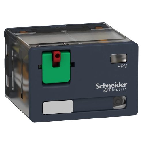 Schneider RPM42B7 Zelio RPM teljesítményrelé, 4CO, 15A, 24VAC, tesztgomb, LED