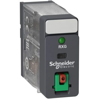   Schneider RXG12E7 Zelio RXG Interfész relé, 1CO, 10A, 48VAC, tesztgomb, LED