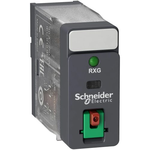 Schneider RXG12E7 Zelio RXG Interfész relé, 1CO, 10A, 48VAC, tesztgomb, LED