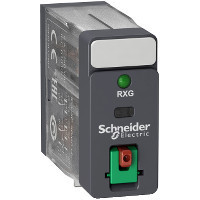 Schneider RXG22M7 Zelio RXG Interfész relé, 2CO, 5A, 220VAC, tesztgomb, LED