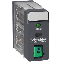 Schneider RXG22ND Zelio RXG Interfész relé, 2CO, 5A, 60VDC, tesztgomb, LED