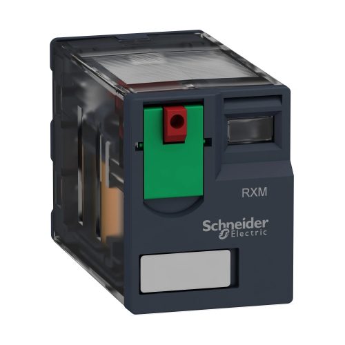 Schneider RXM2AB1B7 Zelio RXM miniatűr relé, 2CO, 12A, 24VAC, tesztgomb