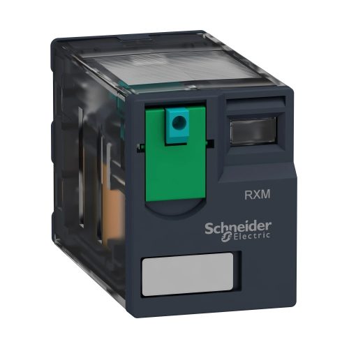 Schneider RXM2AB1BD Zelio RXM miniatűr relé, 2CO, 12A, 24VDC, tesztgomb