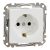 Schneider Electric SDD111021 földelt csatlakozóaljzat (dugalj), biztonsági zsaluval (gyermekvédelemmel), 2P+F, fehér burkolattal, csavaros bekötés, keret nélkül, süllyesztett, 16A 250V IP20 (Sedna Design / Elements)
