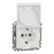 Schneider Electric SDD111024 földelt csatlakozóaljzat (dugalj), biztonsági zsaluval (gyermekvédelemmel), csapófedéllel, 2P+F, fehér burkolattal, rugós bekötés, keret nélkül, süllyesztett, 16A 250V IP20 (Sedna Design / Elements)