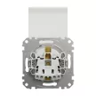 Schneider Electric SDD111024 földelt csatlakozóaljzat (dugalj), biztonsági zsaluval (gyermekvédelemmel), csapófedéllel, 2P+F, fehér burkolattal, rugós bekötés, keret nélkül, süllyesztett, 16A 250V IP20 (Sedna Design / Elements)