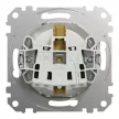 Schneider Electric SDD111025 földelt csatlakozóaljzat (dugalj), 2P+F, fehér burkolattal, csavaros bekötés, keret nélkül, süllyesztett, 16A 250V IP20 (Sedna Design / Elements)