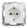 Schneider Electric SDD111025 földelt csatlakozóaljzat (dugalj), 2P+F, fehér burkolattal, csavaros bekötés, keret nélkül, süllyesztett, 16A 250V IP20 (Sedna Design / Elements)