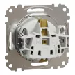 Schneider Electric SDD111025 földelt csatlakozóaljzat (dugalj), 2P+F, fehér burkolattal, csavaros bekötés, keret nélkül, süllyesztett, 16A 250V IP20 (Sedna Design / Elements)