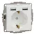 Schneider Electric SDD111052 2P+F csatlakozóaljzat biztonsági zsaluval (gyermekvédelemmel), dupla A+A USB töltővel, fehér burkolattal, keret nélkül, 16A 250V AC, rugós bekötés (Sedna Design / Elements)