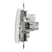 Schneider Electric SDD111101L egypólusú kapcsoló (101), fehér burkolattal, kék jelzőfénnyel, rugós bekötés, kerét nélkül, süllyesztett, 10A 250V IP20 (Sedna Design / Elements)