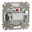 Schneider Electric SDD111101L egypólusú kapcsoló (101), fehér burkolattal, kék jelzőfénnyel, rugós bekötés, kerét nélkül, süllyesztett, 10A 250V IP20 (Sedna Design / Elements)
