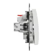 Schneider Electric SDD111101L egypólusú kapcsoló (101), fehér burkolattal, kék jelzőfénnyel, rugós bekötés, kerét nélkül, süllyesztett, 10A 250V IP20 (Sedna Design / Elements)