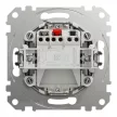 Schneider Electric SDD111101L egypólusú kapcsoló (101), fehér burkolattal, kék jelzőfénnyel, rugós bekötés, kerét nélkül, süllyesztett, 10A 250V IP20 (Sedna Design / Elements)