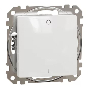   Schneider Electric SDD111102 kétpólusú kapcsoló (102), fehér burkolattal, rugós bekötés, kerét nélkül, süllyesztett, 10A 250V IP20 (Sedna Design / Elements)