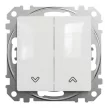 Schneider Electric SDD111104 redőnykapcsoló, fehér burkolattal, rugós bekötés, kerét nélkül, süllyesztett, 10A 250V IP20 (Sedna Design / Elements)