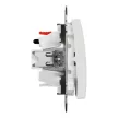 Schneider Electric SDD111104 redőnykapcsoló, fehér burkolattal, rugós bekötés, kerét nélkül, süllyesztett, 10A 250V IP20 (Sedna Design / Elements)