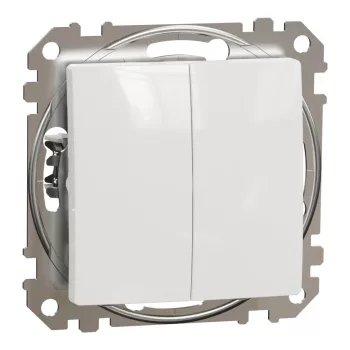   Schneider Electric SDD111105 csillárkapcsoló (105), fehér burkolattal, rugós bekötés, kerét nélkül, süllyesztett, 10A 250V IP20 (Sedna Design / Elements)