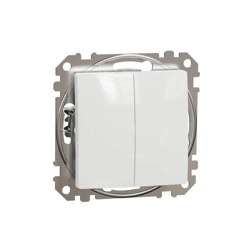 Schneider Electric SDD111105 csillárkapcsoló (105), fehér burkolattal, rugós bekötés, kerét nélkül, süllyesztett, 10A 250V IP20 (Sedna Design / Elements)