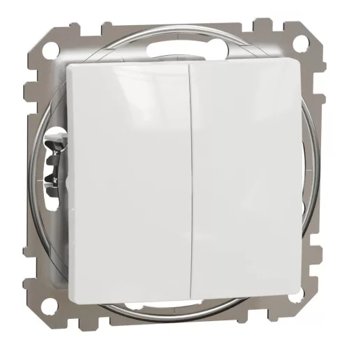 Schneider Electric SDD111105 csillárkapcsoló (105), fehér burkolattal, rugós bekötés, kerét nélkül, süllyesztett, 10A 250V IP20 (Sedna Design / Elements)