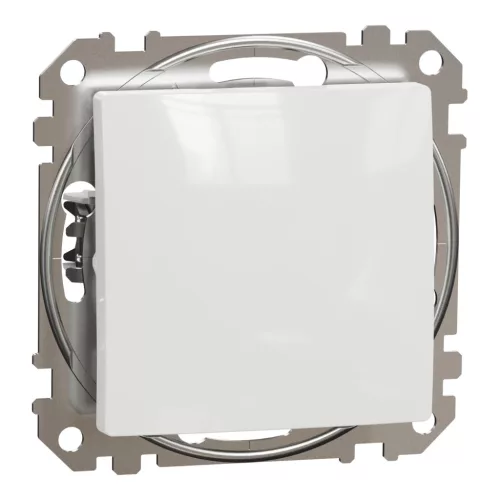 Schneider Electric SDD111106 váltókapcsoló (106), fehér burkolattal, rugós bekötés, kerét nélkül, süllyesztett, 10A 250V IP20 (Sedna Design / Elements)