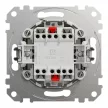 Schneider Electric SDD111108 kettős váltóérintkezős kapcsoló (106+6), fehér burkolattal, rugós bekötés, kerét nélkül, süllyesztett, 10A 250V IP20 (Sedna Design / Elements)