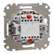 Schneider Electric SDD111108 kettős váltóérintkezős kapcsoló (106+6), fehér burkolattal, rugós bekötés, kerét nélkül, süllyesztett, 10A 250V IP20 (Sedna Design / Elements)