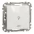 Schneider Electric SDD111132L egypólusú nyomó (N101), fehér burkolattal, kék jelzőfénnyel, lámpajellel, rugós bekötés, kerét nélkül, süllyesztett, 10A 250V IP20 (Sedna Design / Elements)