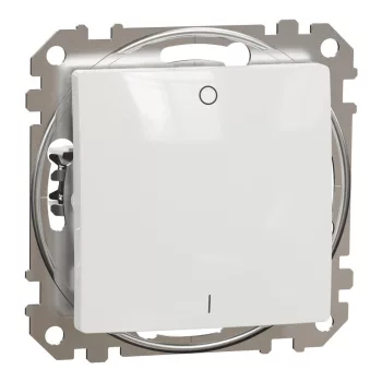   Schneider Electric SDD111162 kétpólusú kapcsoló (102), fehér burkolattal, rugós bekötés, kerét nélkül, süllyesztett, 16A 250V IP20 (Sedna Design / Elements)