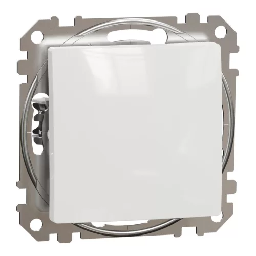 Schneider Electric SDD111166 váltókapcsoló (106), fehér burkolattal, rugós bekötés, kerét nélkül, süllyesztett, 16A 250V IP20 (Sedna Design / Elements)
