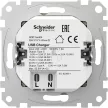 Schneider Electric SDD111404 Dupla USB töltő A+C típusú 3A - 45W, fehér burkolattal, keret nélkül, csavaros bekötés (Sedna Design / Elements)