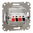 Schneider Electric SDD111411 sztereó hangszóró-csatlakozóaljzat, fehér burkolattal, keret nélkül, csavaros bekötés (Sedna Design / Elements)