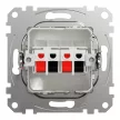 Schneider Electric SDD111411 sztereó hangszóró-csatlakozóaljzat, fehér burkolattal, keret nélkül, csavaros bekötés (Sedna Design / Elements)