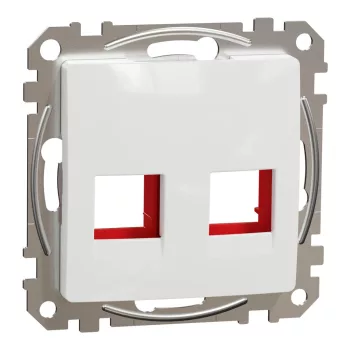   Schneider Electric SDD111441C Dupla adapter KRONE betétekhez, fehér burkolattal, keret nélkül (Sedna Design / Elements)