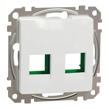   Schneider Electric SDD111443C Dupla adapter SYSTIMAX betétekhez, fehér burkolattal, keret nélkül (Sedna Design / Elements)