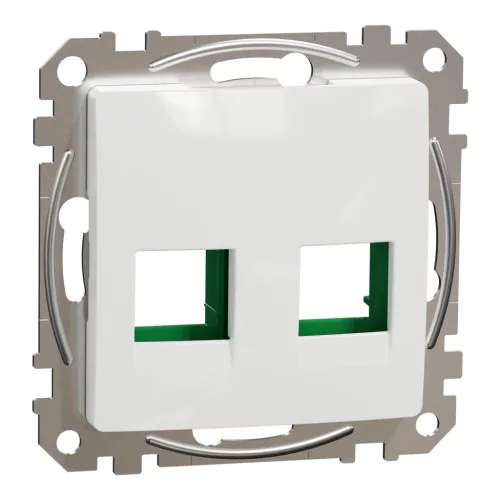 Schneider Electric SDD111443C Dupla adapter SYSTIMAX betétekhez, fehér burkolattal, keret nélkül (Sedna Design / Elements)