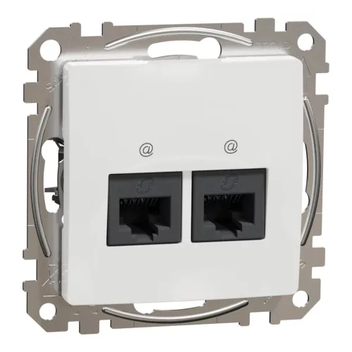 Schneider Sedna SDD111452 2x RJ45 Cat5e UTP adatcsatlakozó aljzat fehér