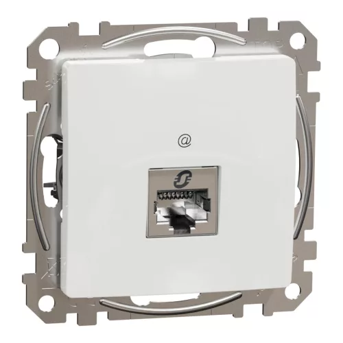 Schneider Electric SDD111461S Informatikai csatlakozóaljzat 1xRJ45, Cat6 STP, fehér burkolattal, keret nélkül, csavaros bekötés (Sedna Design / Elements)