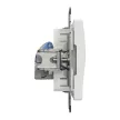 Schneider Electric SDD111461S Informatikai csatlakozóaljzat 1xRJ45, Cat6 STP, fehér burkolattal, keret nélkül, csavaros bekötés (Sedna Design / Elements)