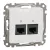 Schneider Sedna SDD111462 2x RJ45 Cat6 UTP adatcsatlakozó aljzat fehér