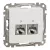 Schneider Sedna SDD111462S 2x RJ45 Cat6 STP adatcsatlakozó aljzat fehér