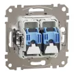 Schneider Sedna SDD111462 2x RJ45 Cat6 UTP adatcsatlakozó aljzat fehér