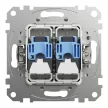 Schneider Sedna SDD111462 2x RJ45 Cat6 UTP adatcsatlakozó aljzat fehér
