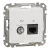 Schneider Electric SDD111469T kombinált csatlakozóaljzat 1xRJ45 + 1xTV (informatikai UTP cat6 + végzáró 4dB) fehér burkolattal, keret nélkül, csavaros bekötés (Sedna Design / Elements)