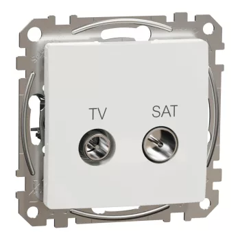   Schneider Electric SDD111471S végzáró TV-SAT csatlakozóaljzat 4 dB(TV) 1 dB (SAT),fehér burkolattal, keret nélkül, csavaros bekötés (Sedna Design / Elements)