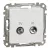 Schneider Electric SDD111474R átmenő TV-Rádió csatlakozóaljzat 7 dB(TV) 10 dB(Rádió) , fehér burkolattal, keret nélkül, csavaros bekötés (Sedna Design / Elements)