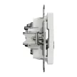 Schneider Electric SDD111474R átmenő TV-Rádió csatlakozóaljzat 7 dB(TV) 10 dB(Rádió) , fehér burkolattal, keret nélkül, csavaros bekötés (Sedna Design / Elements)
